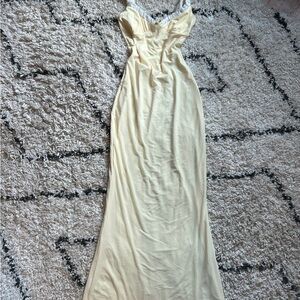 Tiger Mist Pale Yellow Maxi Dress